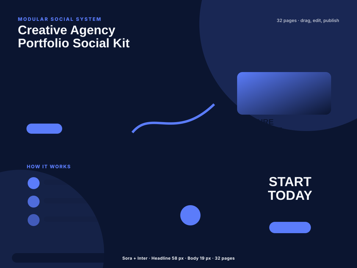 Creative Agency Portfolio Social Kit preview