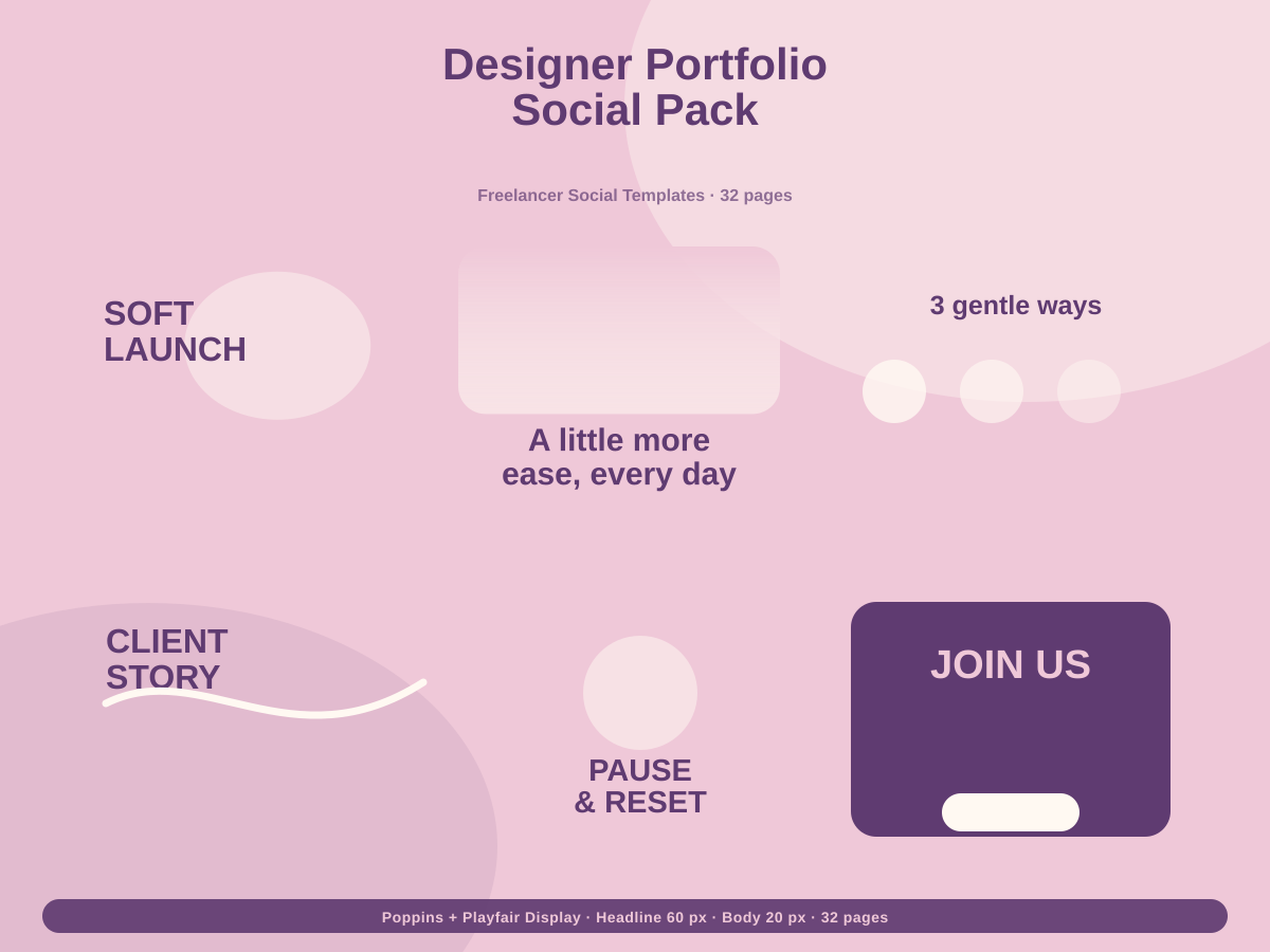 Designer Portfolio Social Pack preview