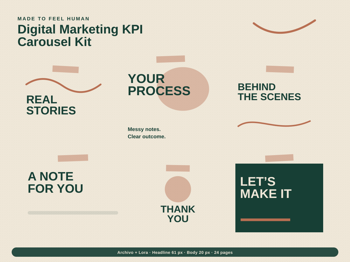 Digital Marketing KPI Carousel Kit preview