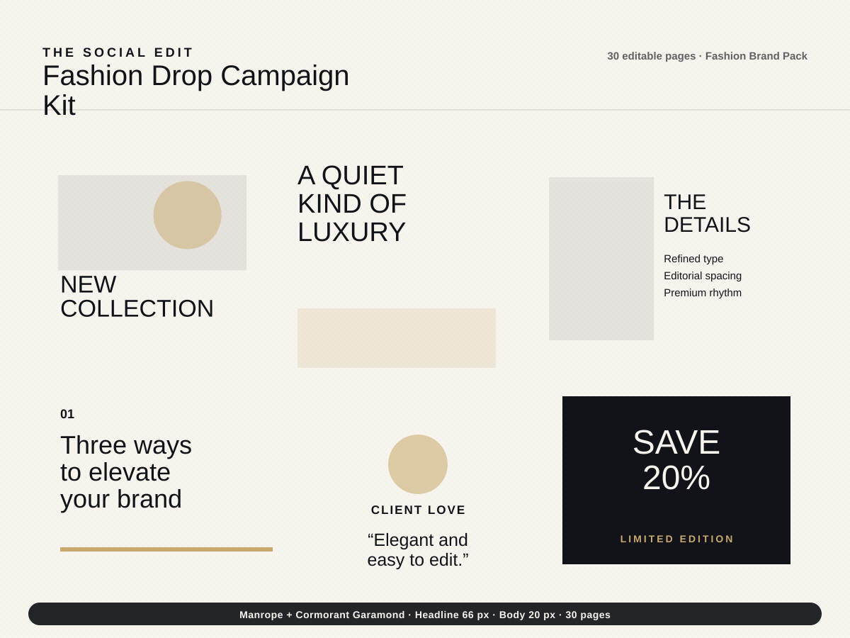 Fashion Drop Campaign Kit preview