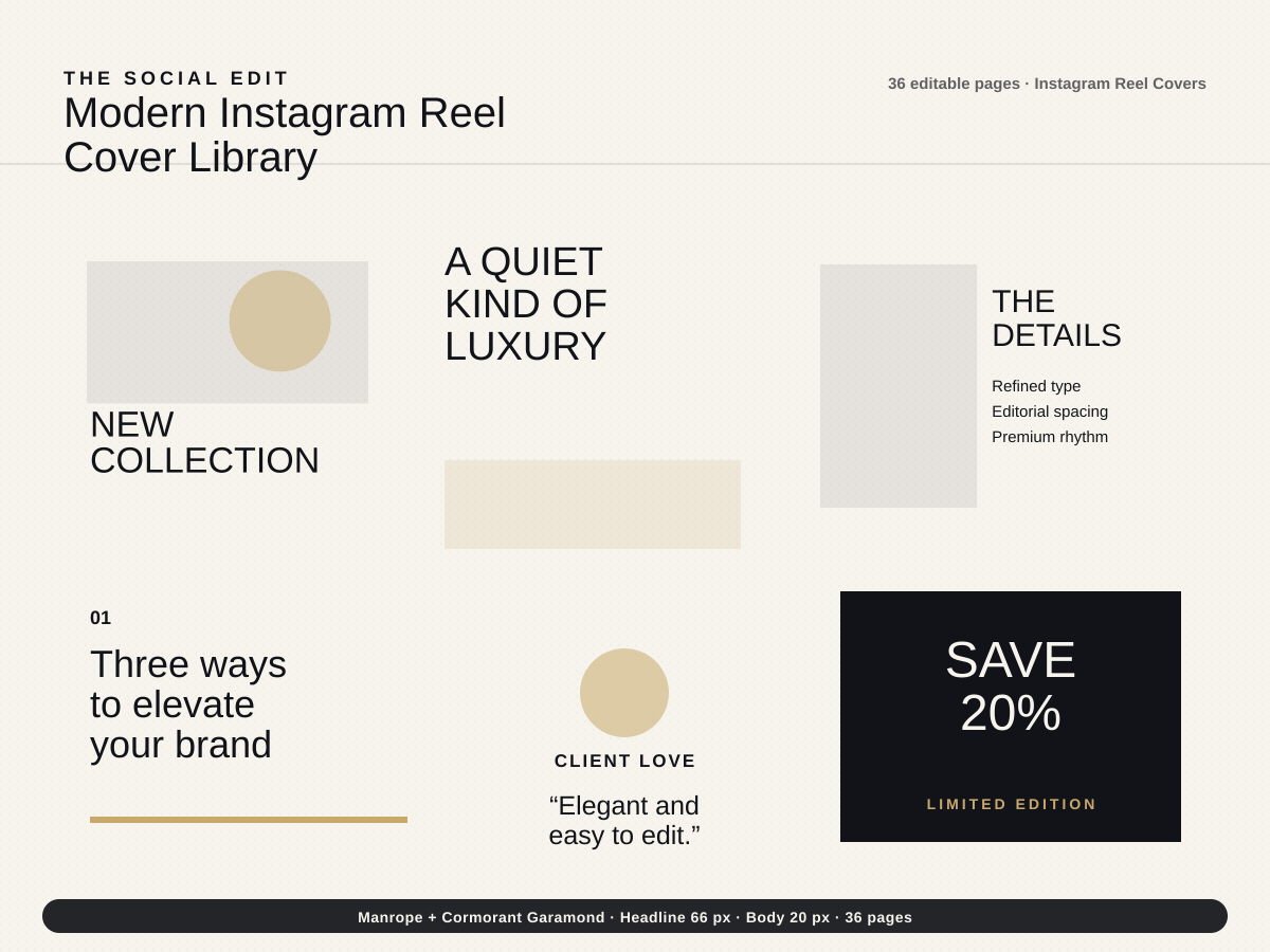 Modern Instagram Reel Cover Library preview