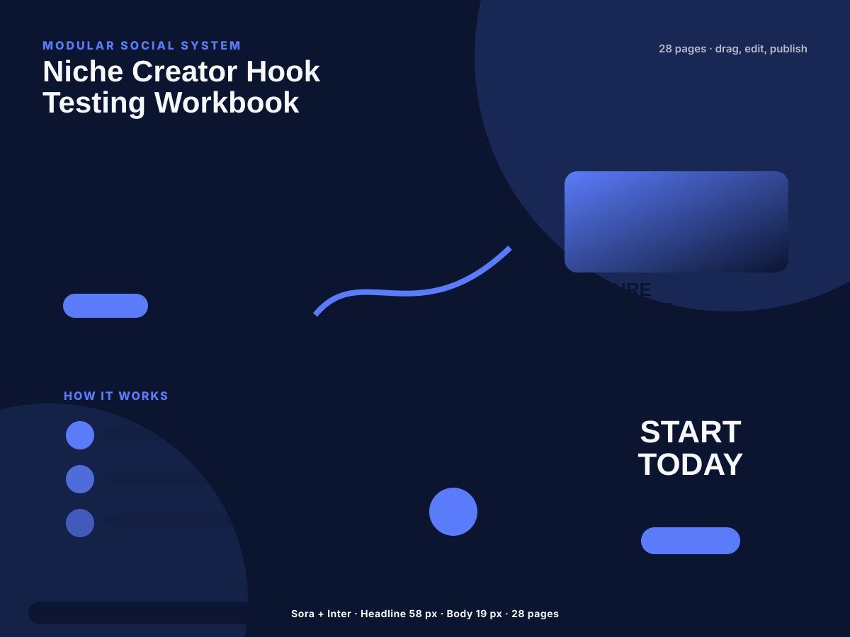 Niche Creator Hook Testing Workbook preview